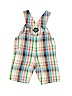 Genuine Baby From Osh Kosh 100% Cotton Plaid Tan Overalls 0-3 MO / 3 MO - photo 2