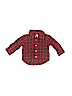 Chaps 100% Cotton Red Long Sleeve Button-Down Shirt 0-3 MO / 3 MO - photo 1