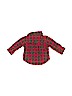 Chaps 100% Cotton Red Long Sleeve Button-Down Shirt 0-3 MO / 3 MO - photo 2