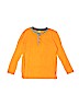 Old Navy 100% Cotton Solid Orange Long Sleeve Henley Size 8 - photo 1