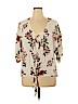 M-Fasis By California Blue 100% Rayon Ivory 3/4 Sleeve Blouse Size XL - photo 1