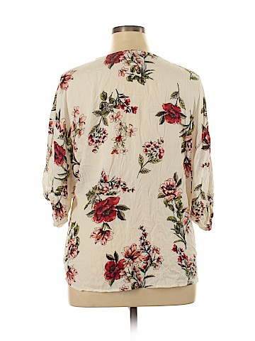 M-Fasis By California Blue 3/4 Sleeve Blouse (view 2)