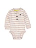 Carter's 100% Cotton Gray Long Sleeve Onesie Size 3 - photo 1