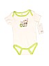 BabyGear 100% Cotton Solid Ivory Short Sleeve Onesie Size 6-9 mo - photo 1
