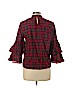 J. McLaughlin 100% Cotton Red 3/4 Sleeve Blouse Size M - photo 2