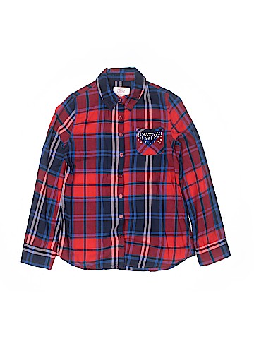 Justice Long Sleeve Button-Down Shirt (view 1)