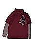 Bailey's Point Solid Burgundy Long Sleeve Polo Size 8 - photo 1