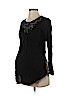 Liz Lange Maternity 100% Rayon Black Long Sleeve Blouse Size S - photo 1