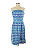 Badgley Mischka 100% Polyester Blue Cocktail Dress Size 8 - photo 1