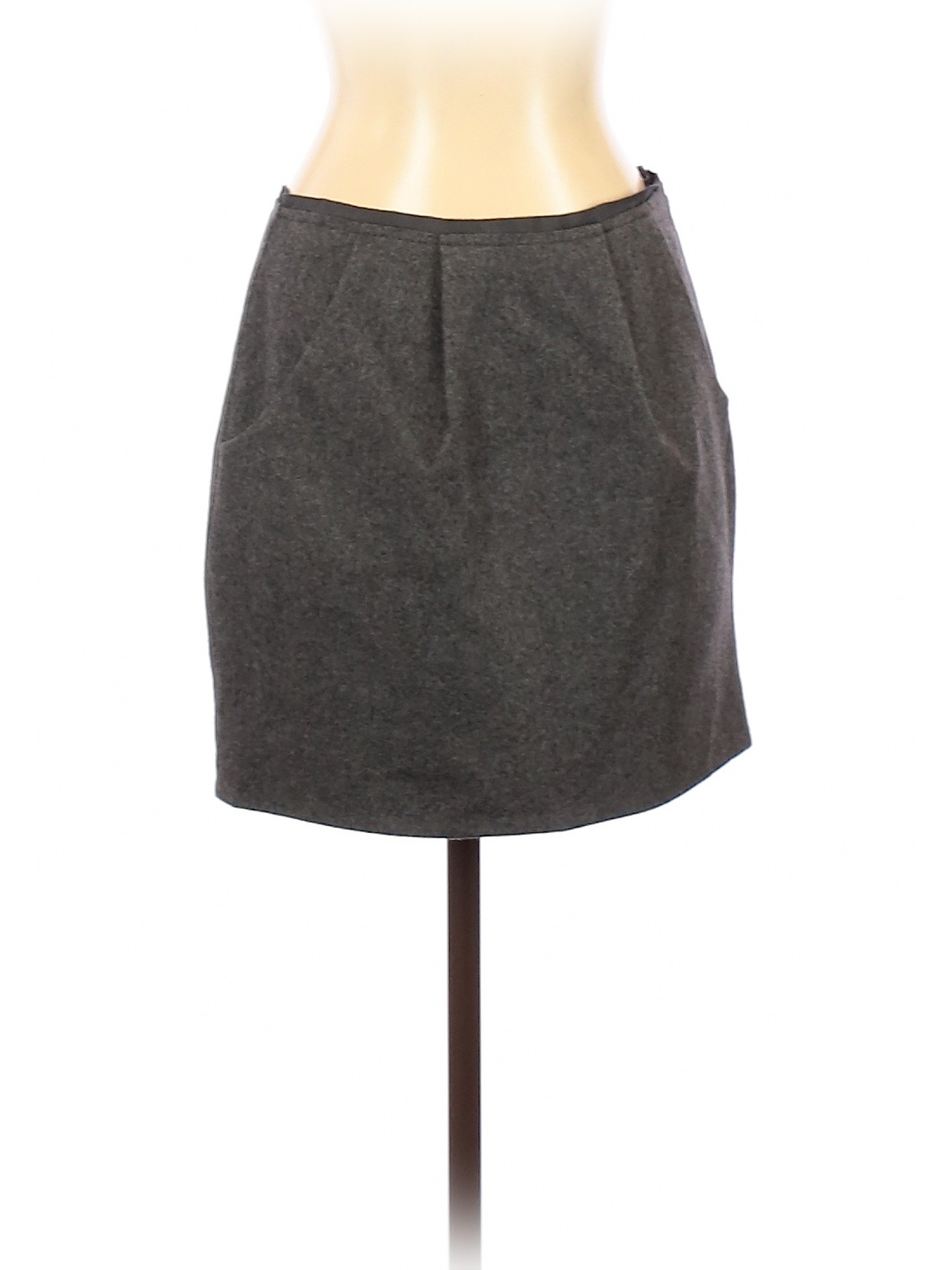 J.Crew Women Gray Wool Skirt 00 | eBay