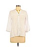 NY White 3/4 Sleeve Button-Down Shirt Size M (petite) - photo 1