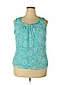 George Blue Sleeveless Blouse Size 1X - photo 1