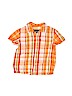 Cherokee 100% Cotton Orange Short Sleeve Button-Down Shirt 18-24 MO / 24 MO - photo 1