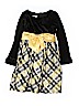 Bonnie Jean 100% Polyester Plaid Black Special Occasion Dress Size 12 - photo 1