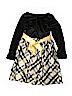 Bonnie Jean 100% Polyester Plaid Black Special Occasion Dress Size 12 - photo 2