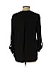 Tobey Grey 100% Polyester Black 3/4 Sleeve Blouse Size L - photo 2
