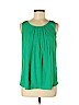 Ann Taylor LOFT 100% Polyester Green Sleeveless Blouse Size XS - photo 1