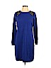 Ann Taylor Factory Blue Casual Dress Size L (petite) - photo 1