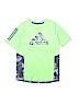 Adidas 100% Polyester Green Active T-Shirt Size 8 - 10 - photo 1