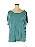 Shape Blue Short Sleeve Top Size 1X - photo 1