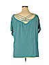 Shape Blue Short Sleeve Top Size 1X - photo 2