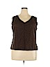 Eddie Bauer 100% Cotton Brown Sleeveless Blouse Size XXL - photo 1