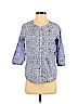 Talbots 100% Cotton Blue 3/4 Sleeve Blouse Size S (petite) - photo 1