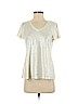 Eileen Fisher 100% Linen Silver Short Sleeve Blouse Size P (petite) - photo 1