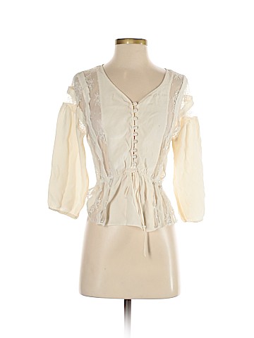 Parker 3/4 Sleeve Silk Top (view 1)