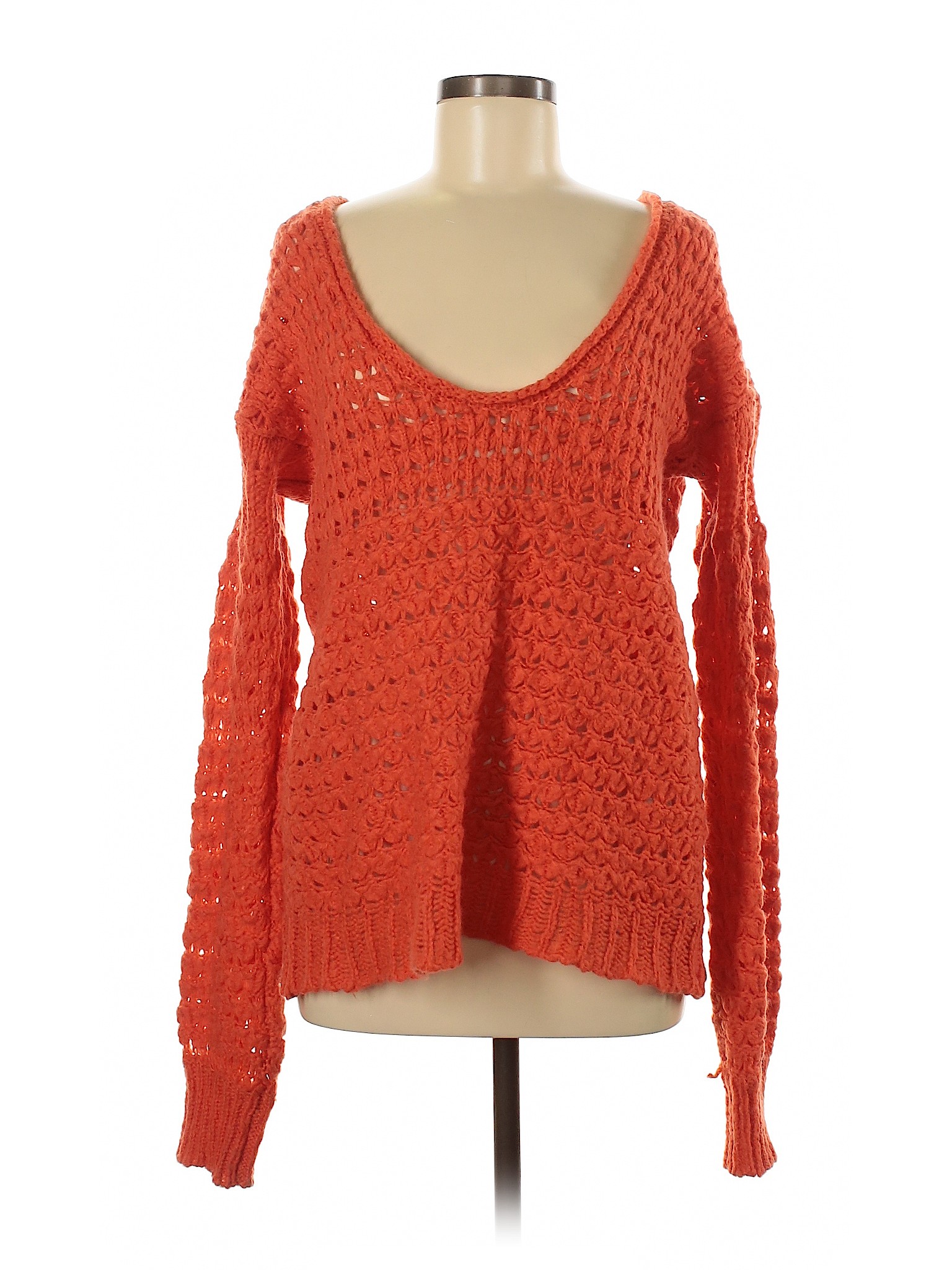Free People Women Orange Pullover Sweater XS | eBay