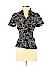 Ann Taylor LOFT 100% Polyester Black Short Sleeve Blouse Size 4 (petite) - photo 1
