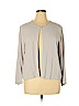 Eileen Fisher 100% Silk Gray Silk Cardigan Size L - photo 1