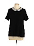 Elle Black Short Sleeve Top Size L - photo 1