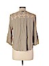 New Directions 100% Rayon Tan 3/4 Sleeve Blouse Size L (petite) - photo 2
