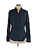 Ann Taylor LOFT Blue Long Sleeve Button-Down Shirt Size L - photo 1
