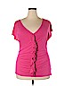 Rafaella 100% Rayon Pink Short Sleeve Top Size XXL - photo 1