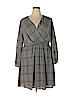 Collective Concepts 100% Polyester Gray Casual Dress Size 1X - photo 1