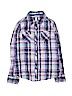 Justice Purple Long Sleeve Button-Down Shirt Size 14 - photo 1