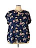 rue21 100% Polyester Blue Short Sleeve Blouse Size 3X - photo 1