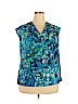 Jones Studio Blue Short Sleeve Top Size 2X - photo 1