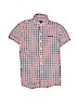 Next 100% Cotton Red Short Sleeve Button-Down Shirt Size M (youth) - photo 1