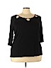 Lane Bryant Black 3/4 Sleeve Top Size 28 - photo 1