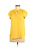 Loft design by... 100% Polyester Gold Short Sleeve Blouse Size M (petite) - photo 1