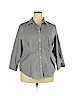 Lauren by Ralph Lauren 100% Cotton Black Long Sleeve Button-Down Shirt Size 2X - photo 1