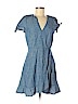J. Crew Factory Store 100% Cotton Blue Casual Dress Size 6 - photo 1