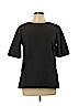 Lafayette 148 New York Gray Short Sleeve Top Size L - photo 1