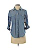 St. John's Bay 100% Cotton Blue Long Sleeve Button-Down Shirt Size S (petite) - photo 1