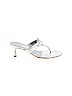 Salvatore Ferragamo 100% Leather Silver Heels Size 8 1/2 - photo 1