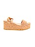 Shoedazzle Tan Wedges Size 8 1/2 - photo 1