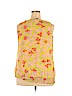 Lane Bryant 100% Polyester Yellow Sleeveless Blouse Size 20 - photo 2